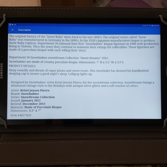 Dept. 56 Snowbabies "Sweet Dreams" Figurine - Picture 8 of 8